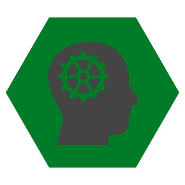 Akıl Düz Vektör Simgesi