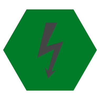 Yüksek gerilim düz vektör piktogram