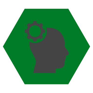 Intellect Gear Flat Vektör Simgesi