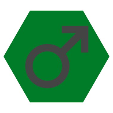 Erkek sembolü düz vektör piktogram