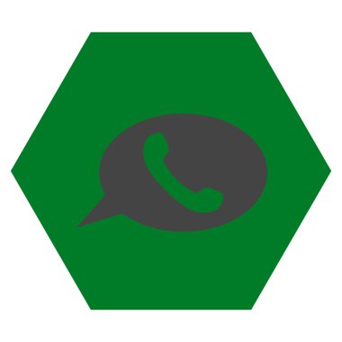 Telefon iletisi düz vektör simgesi