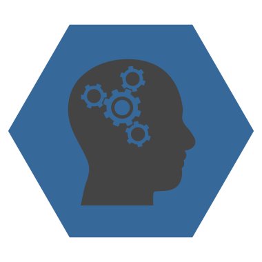 Beyin Mekaniği Düz Vektör Simgesi