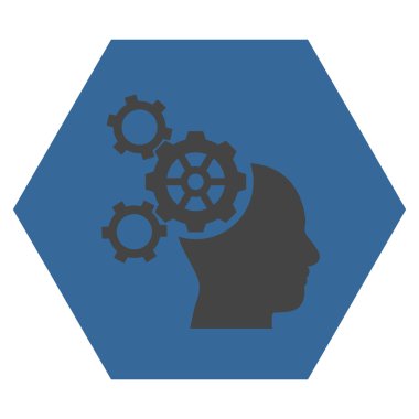 Beyin Mekaniği Düz Vektör Simgesi