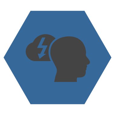 Beyin fırtınası düz vektör simgesi