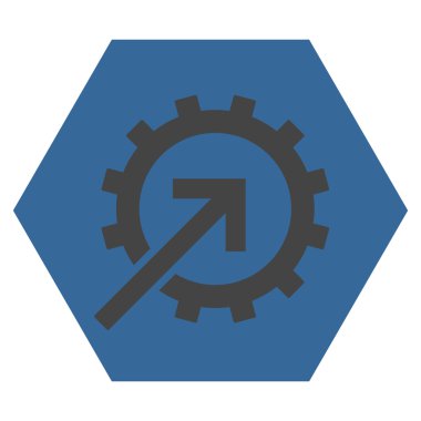 COG Tümleştirme düz vektör simgesi