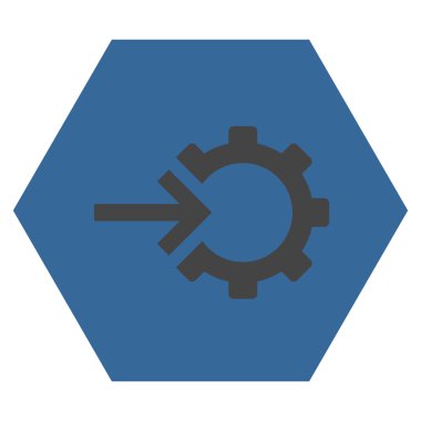 COG Tümleştirme düz vektör simgesi