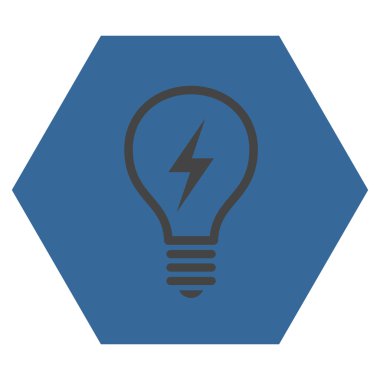 Elektrikli ampul düz vektör piktogram