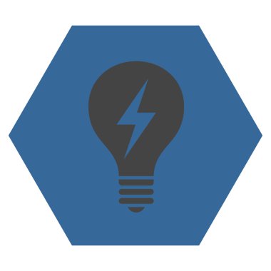 Elektrik Ampul düz vektör simgesi