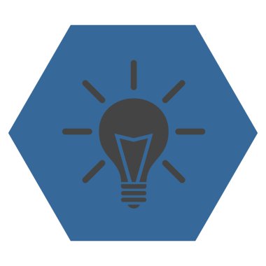 Elektrik ışığı düz vektör simgesi