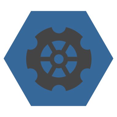 dişli düz vektör simgesi