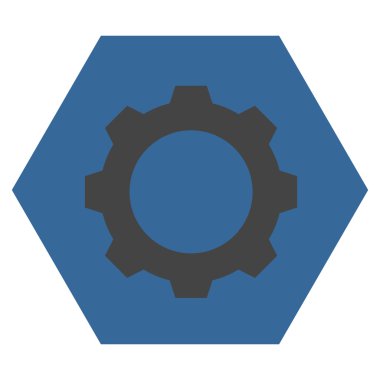 dişli düz vektör simgesi