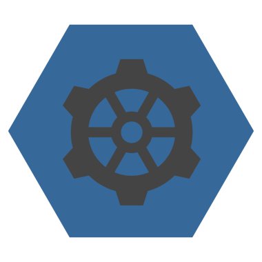 dişli düz vektör simgesi