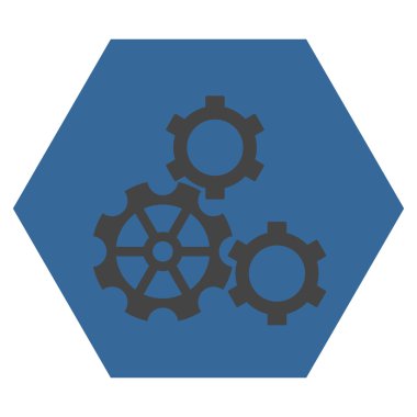 Dişliler Düz Vektör Piktogram