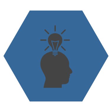 Genius Ampul Düz Vektör Simgesi