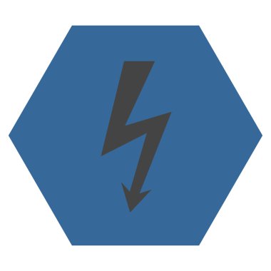 Yüksek Gerilim Düz Vektör Sembolü