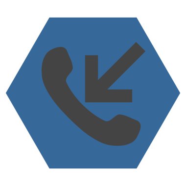 Gelen çağrı düz vektör piktogram