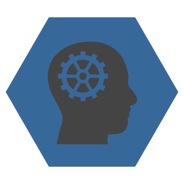 Akıl Düz Vektör Simgesi