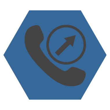 Giden Çağrı Düz Vektör Sembolü