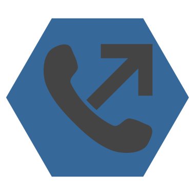 Giden arama düz vektör simgesi