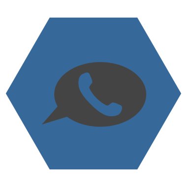 Telefon iletisi düz vektör piktogram