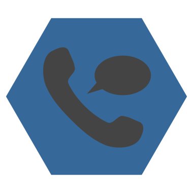 Telefon iletisi düz vektör simgesi