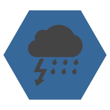 Fırtına düz vektör piktogram