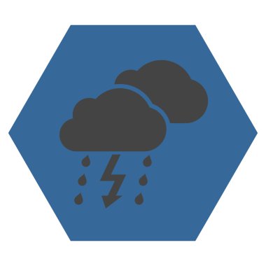 Fırtına düz vektör piktogram