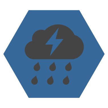 Fırtına düz vektör piktogram