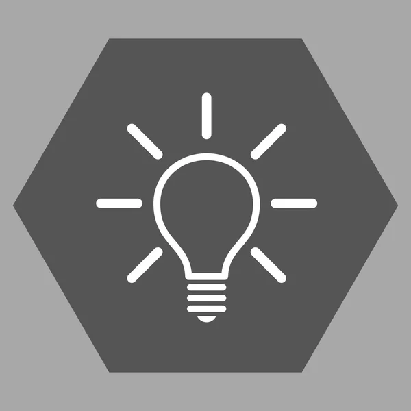 Light Bulb Flat Vector Symbol — Stock Vector