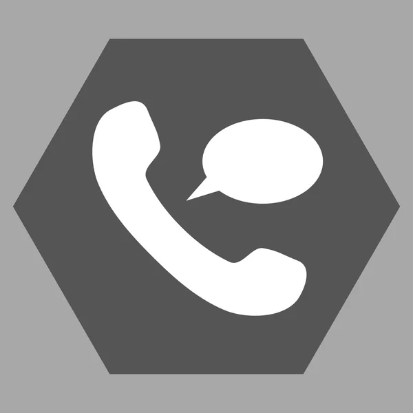 Telefoon bericht plat vector symbool — Stockvector