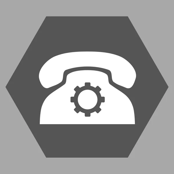 Configurações de telefone Flat Vector Icon —  Vetores de Stock