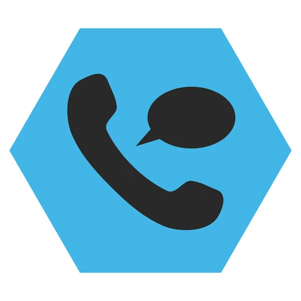 Telefone Mensagem Flat Vector Icon — Vetor de Stock