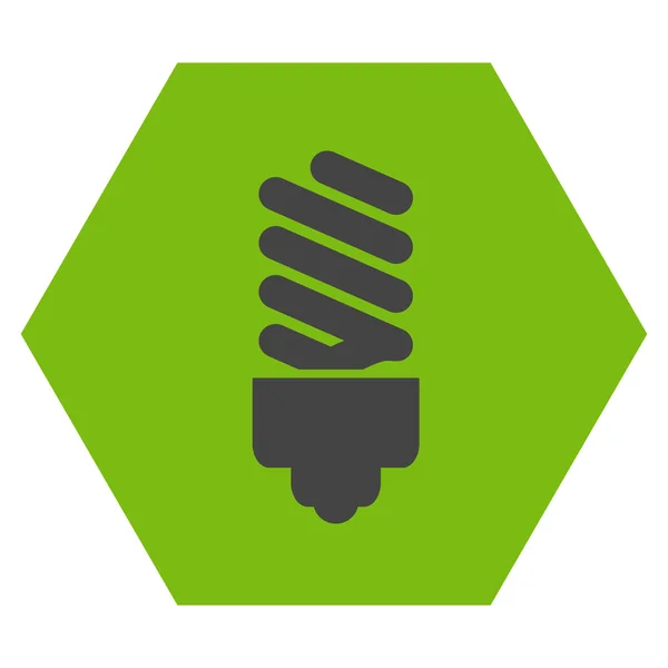 Pictograma de vectores planos con bombilla fluorescente — Archivo Imágenes Vectoriales