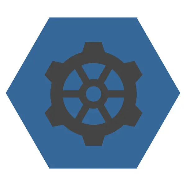Kugghjulet platt vektor ikon — Stock vektor