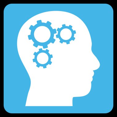 Beyin Dişlileri Düz Vektör Simgesi