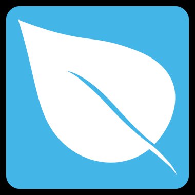 Yaprak düz vektör piktogram bitki