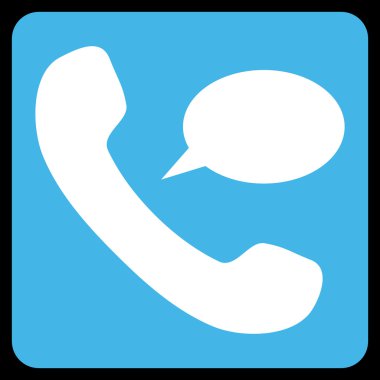 Telefon iletisi düz vektör simgesi