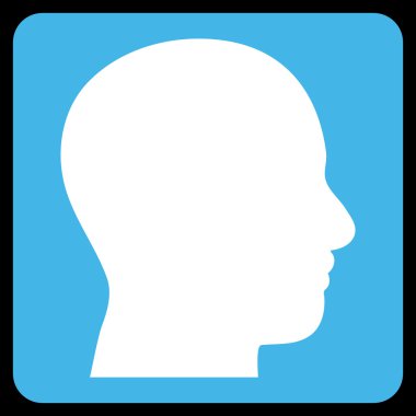 Kafa Profili Düz Vektör Simgesi