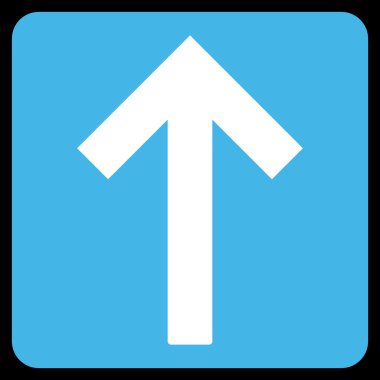 Yukarı ok düz vektör simgesi