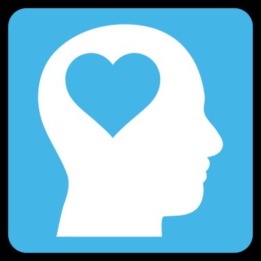 Lover Head Flat Vektör Sembolü