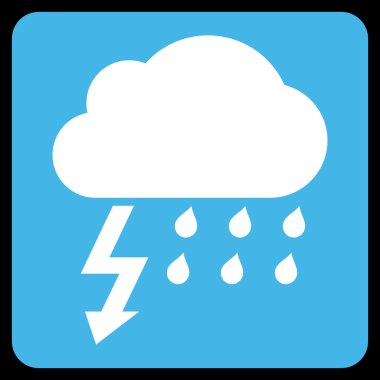 Fırtına düz vektör piktogram