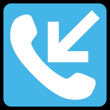 Gelen arama düz vektör simgesi