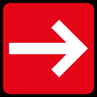 Sağ ok düz vektör piktogram