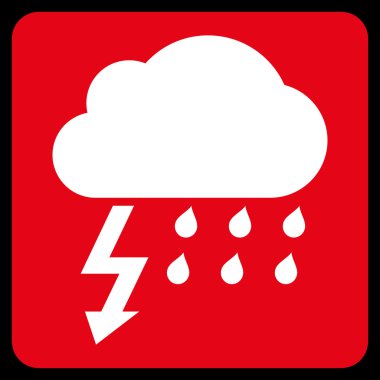 Fırtına düz vektör piktogram