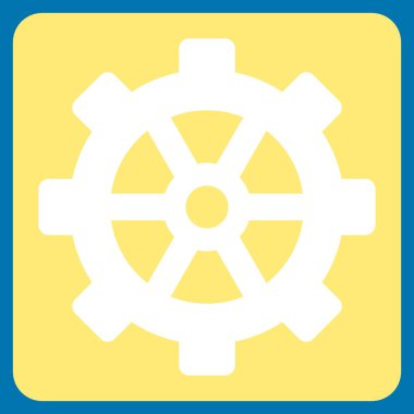 dişli düz vektör simgesi