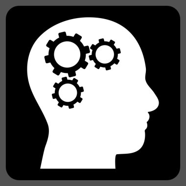 Beyin Dişlileri Düz Vektör Piktogramı