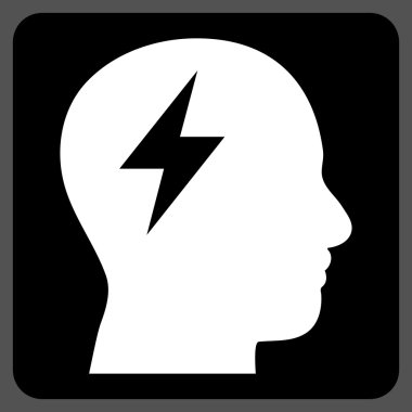 Beyin fırtınası düz vektör simgesi