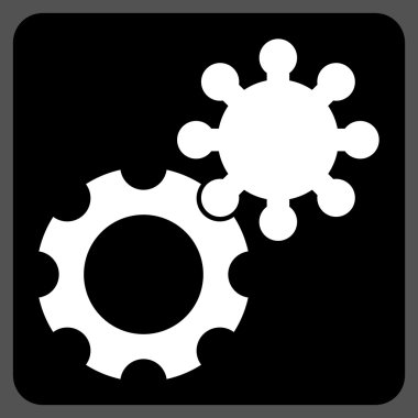 dişliler düz vektör simgesi