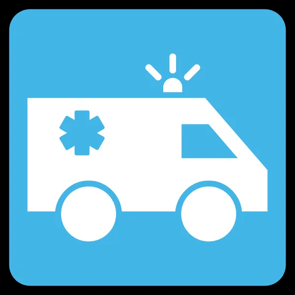 Icono de vector plano de coche de emergencia — Archivo Imágenes Vectoriales