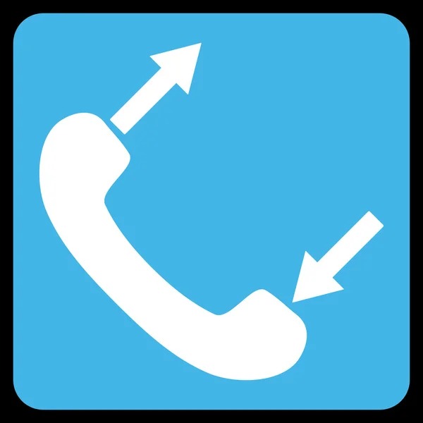 Telefoon praten plat Vector Pictogram — Stockvector